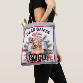 Beste Kerstman Definieer Goede Retro Pinup Tote Bag (Dichtbij)