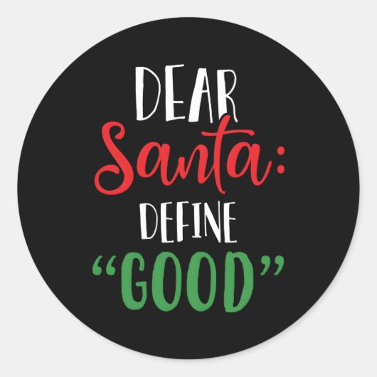 Beste Kerstman Definieer ik kan het uitleggen Ronde Sticker (Voorkant)