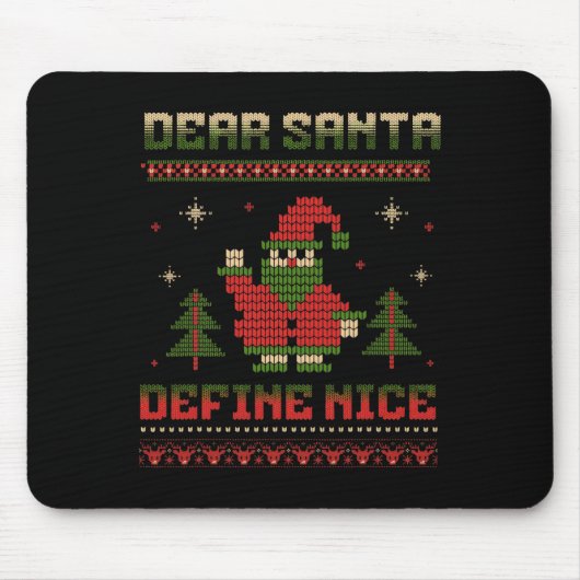 Beste Kerstman Definieer Leuke Grappige Kerstman K Muismat (Voorkant)