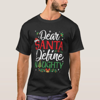 Beste Kerstman Definieer Naughty Funny Matching vo T-shirt