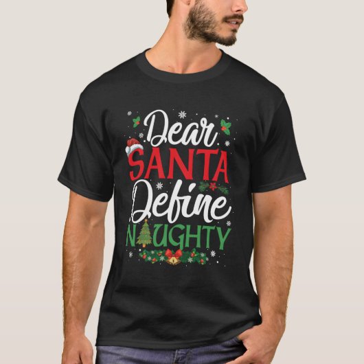 Beste Kerstman Definieer Naughty Funny Matching vo T-shirt (Voorkant)