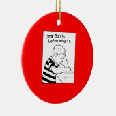 Beste kerstman. Definieer ondeugend Keramisch Ornament (Rechts)