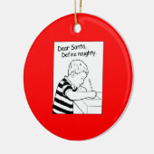 Beste kerstman. Definieer ondeugend Keramisch Ornament (Links)