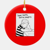 Beste kerstman. Definieer ondeugend Keramisch Ornament (Achterkant)