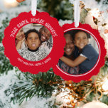 Beste Kerstman Definieer ondeugende foto Kerstmis Ornament Kaart<br><div class="desc">Beste Kerstman, Definieer Naughty een leuke gepersonaliseerde foto kerst Kaart van Ricaso - ontworpen met een leuke typografie tekst met twee foto sjablonen, een aan de voorkant en een aan de achterkant. Vette tekst en leuke felrode kleur .. Deze ornamenten kaart maakt niet alleen een heerlijke vakantiegroet, maar het kan...</div>