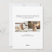 Beste Kerstman Definieer Ondeugende Hond Kerstboog Feestdagenkaart (Achterkant)