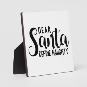 Beste Kerstman, Definieer Stout Grappig Kerstbord Fotoplaat