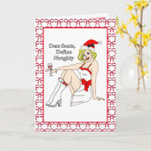 Beste Kerstman, Definieer Stout | Kersthumor  Kaart (Gele Bloem)