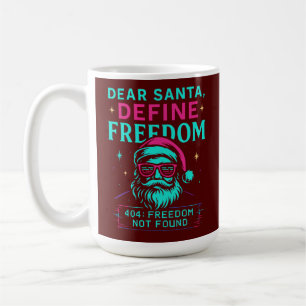 Beste Kerstman Definieer Vrijheid Retro Design Koffiemok