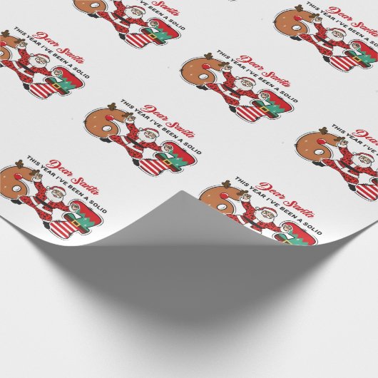 Beste Kerstman Dit Jaar Ben Ik Solid 6 7 Zes Zeven Cadeaupapier (Hoek)