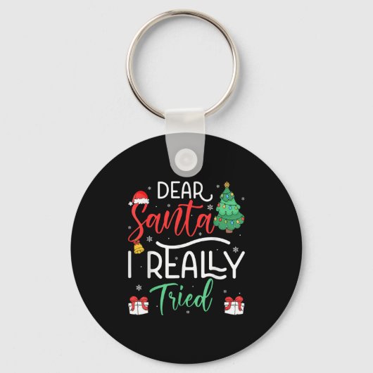 Beste Kerstman echt geprobeerd Snowflake Cadeau Ke Sleutelhanger (Voorkant)