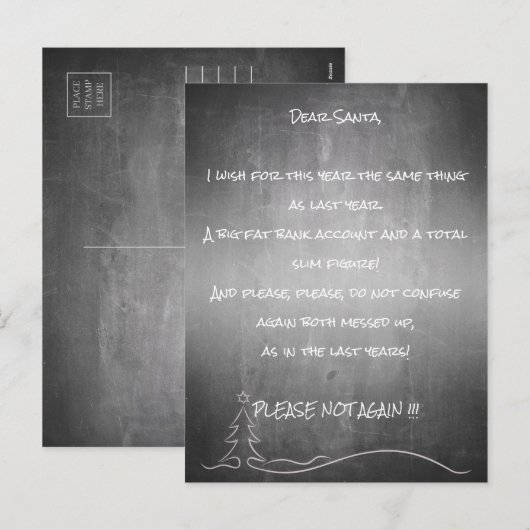 Beste kerstman feestdagenkaart (Voorkant / Achterkant)