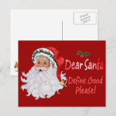 Beste kerstman feestdagenkaart (Voorkant / Achterkant)