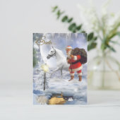 Beste kerstman feestdagenkaart (Staand voorkant)