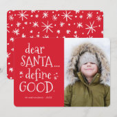 Beste Kerstman... Funny Holiday-fotokaart Feestdagenkaart (Voorkant / Achterkant)