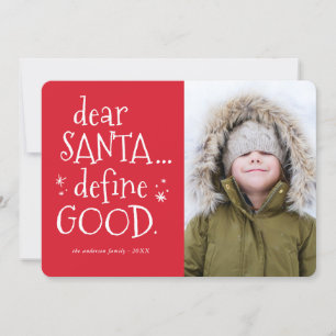 Beste Kerstman... Funny Holiday-fotokaart Feestdagenkaart