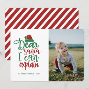 Beste Kerstman... Funny Holiday-kerstfotokaart Feestdagenkaart