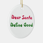 Beste Kerstman, geef een goede definitie Keramisch Ornament (Rechts)