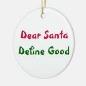 Beste Kerstman, geef een goede definitie Keramisch Ornament (Links)