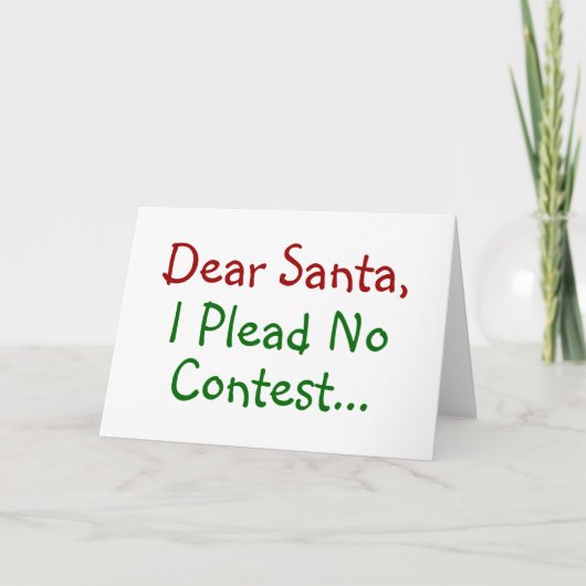 Beste kerstman: geen wedstrijd - grappige feestdag feestdagen kaart (Voorkant)