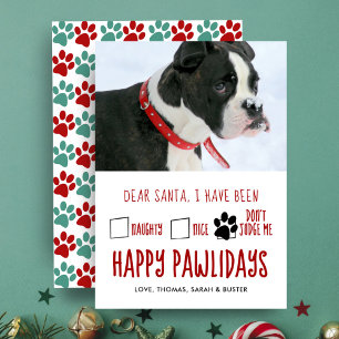 Beste Kerstman Gelukkig Pawlidays Huisdier Kerst F Feestdagenkaart