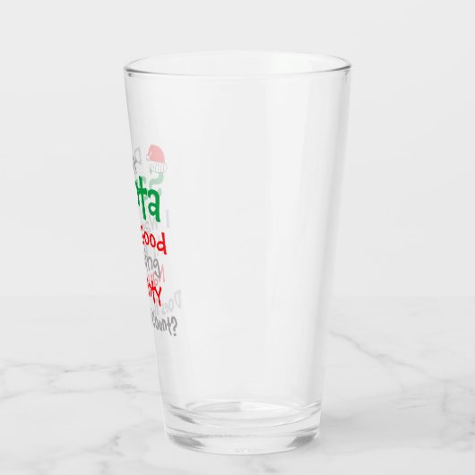 Beste kerstman, goed in nicht kerstfeest zijn glas (Links)
