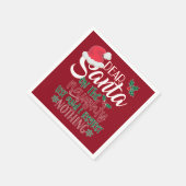 Beste Kerstman Grappig Kerstservet Servet (Hoek)