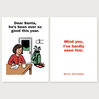 Beste Kerstman: Grappige Golfer Kerstkaart Kaart