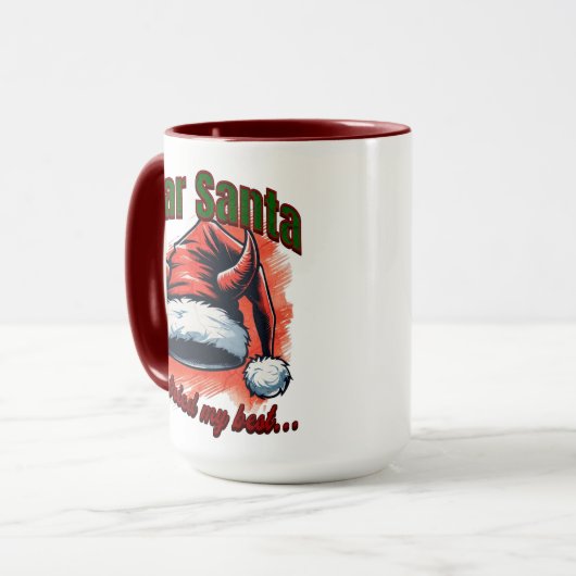 Beste Kerstman Grappige Kerst Mok (Voorkant links)