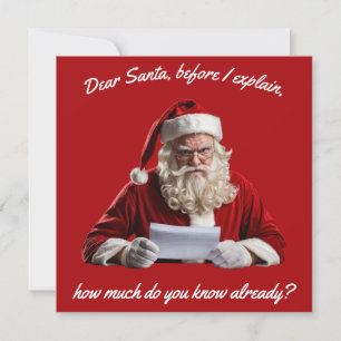 Beste Kerstman... Grappige Kerstman, Kerstvakantie Feestdagenkaart