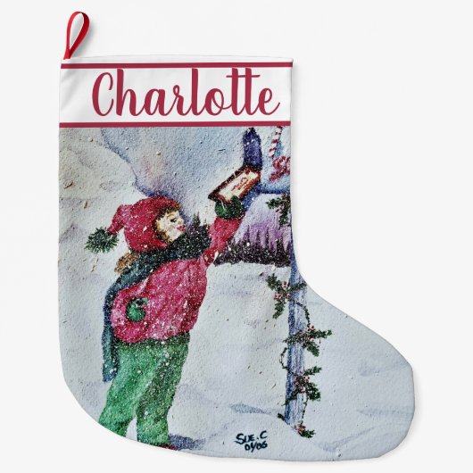 Beste kerstman grote kerstsok (Voorkant)