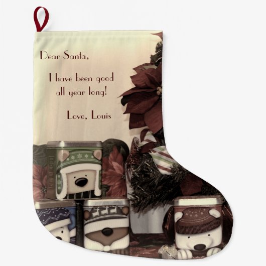 Beste kerstman grote kerstsok (Voorkant)