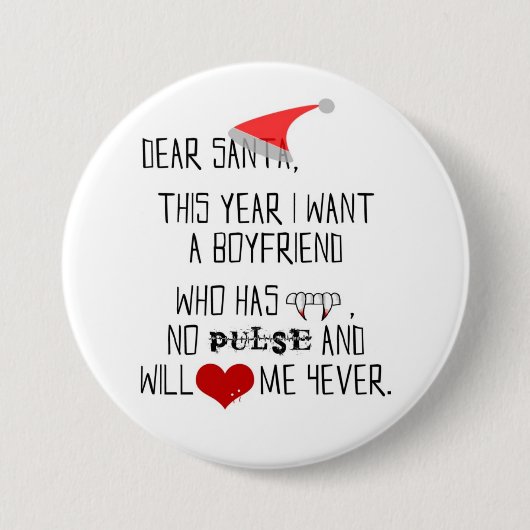 Beste Kerstman... - grote knop Ronde Button 7,6 Cm (Voorkant)