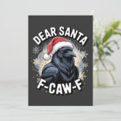 Beste Kerstman H-hé-hé Grappige Kerst-Ravijn Kaart (Staand voorkant)