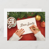 Beste Kerstman Heet Chocolade Kerst Wenslijst Fees Feestdagenkaart (Voorkant / Achterkant)