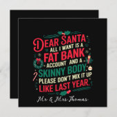 Beste Kerstman, het enige wat ik wil is een dikke Kaart (Voorkant / Achterkant)