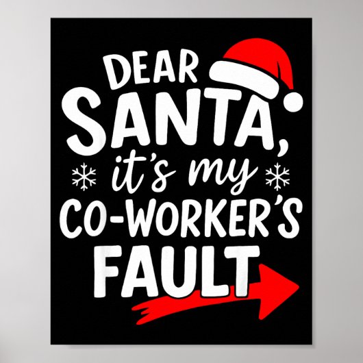 Beste Kerstman Het Is De Schuld Van Mijn Collega D Poster (Voorkant)