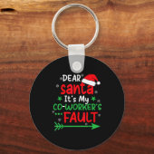 Beste Kerstman Het is de schuld van mijn collega d Sleutelhanger (Voorkant)