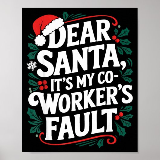 Beste Kerstman Het is de schuld van mijn collega K Poster (Voorkant)