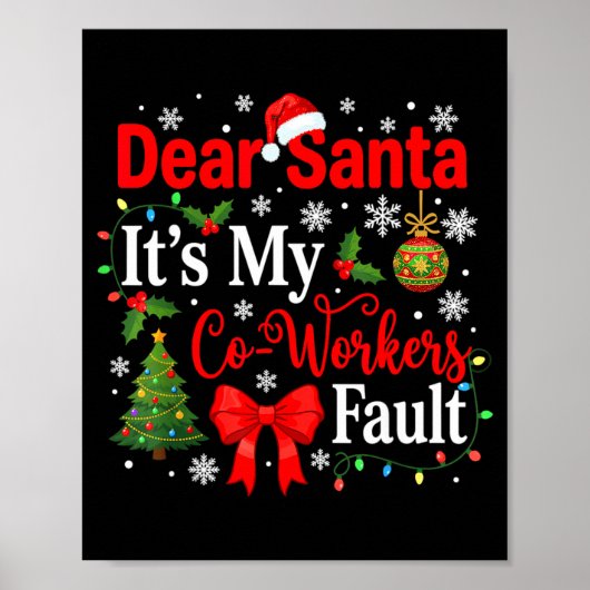 Beste Kerstman Het is de schuld van mijn collega L Poster (Voorkant)