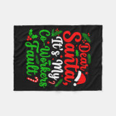 Beste Kerstman Het is de schuld van mijn collega's Fleece Deken (Voorkant (Horizontaal))