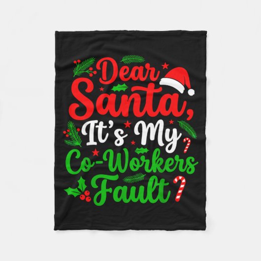 Beste Kerstman Het is de schuld van mijn collega's Fleece Deken (Voorkant)