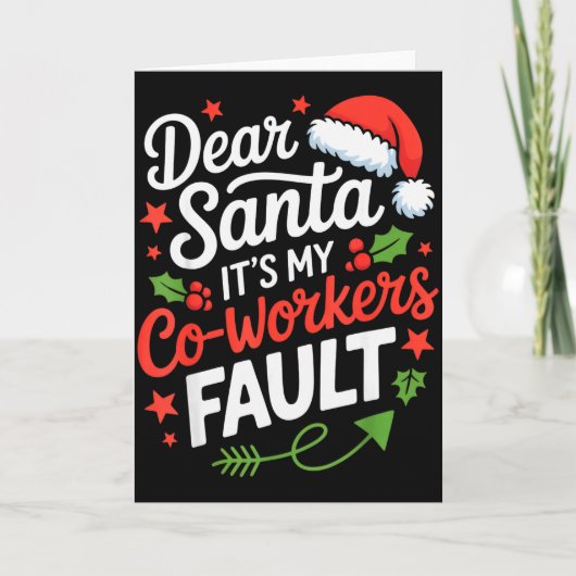 Beste Kerstman Het is de schuld van mijn collega's Kaart (Voorkant)