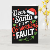 Beste Kerstman Het is de schuld van mijn collega's Kaart (Gele Bloem)