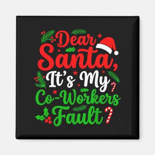 Beste Kerstman Het is de schuld van mijn collega's Magneet (Voorkant)