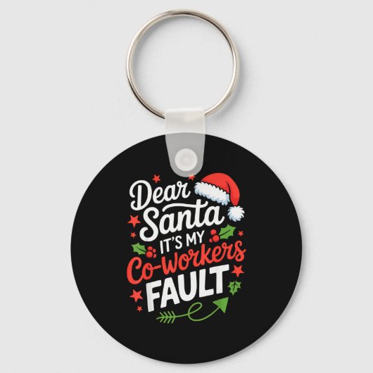 Beste Kerstman Het Is De Schuld Van Mijn Collega's Sleutelhanger (Voorkant)