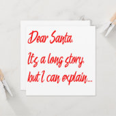 Beste kerstman, het is een lang verhaal.. kaart (Voorkant / Achterkant in situ)