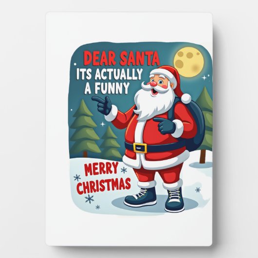 Beste kerstman het is eigenlijk een grappig verhaa fotoplaat (voorkant)