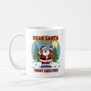 Beste kerstman het is eigenlijk een grappig verhaa koffiemok