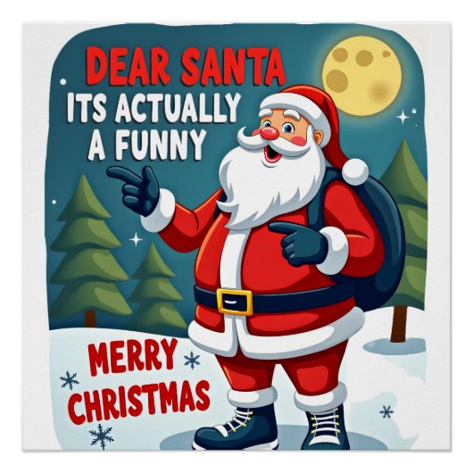 Beste kerstman het is eigenlijk een grappig verhaa perfect poster (Voorkant)